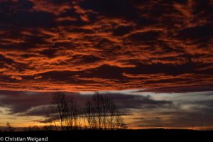 Tannheim-WS: Wolkenhimmel vor Sonnenaufgang